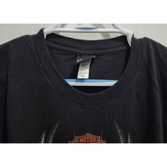 Harley Davidson Black Gainesville Florida Engine Block Alligator T-Shirt Size XL - Picture 3 of 12